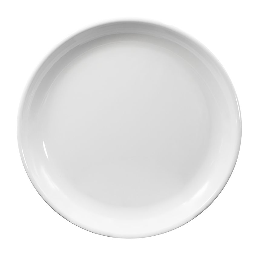 EGS B1014R-W Santorini 10-1/4" White Coupe Plate - 6 / CS