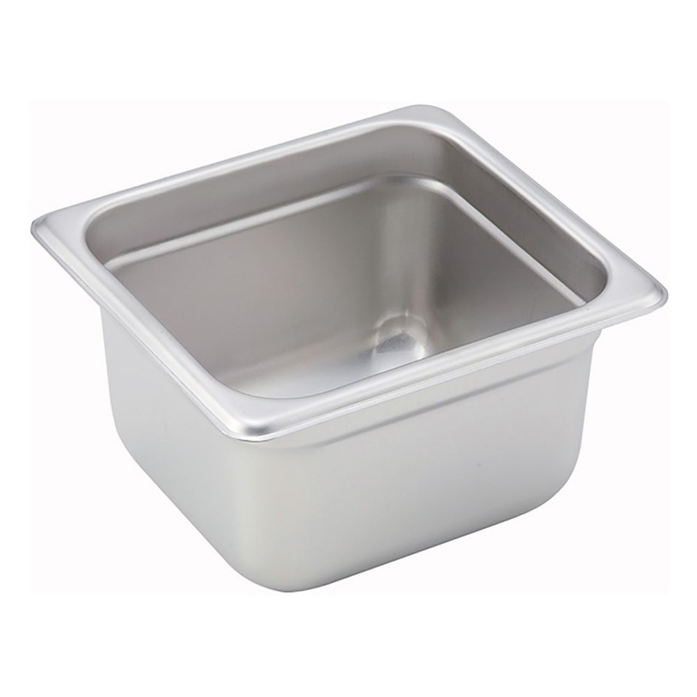 Winco SPJH-604 S/S 1/6 Size x 4"D Food Pan
