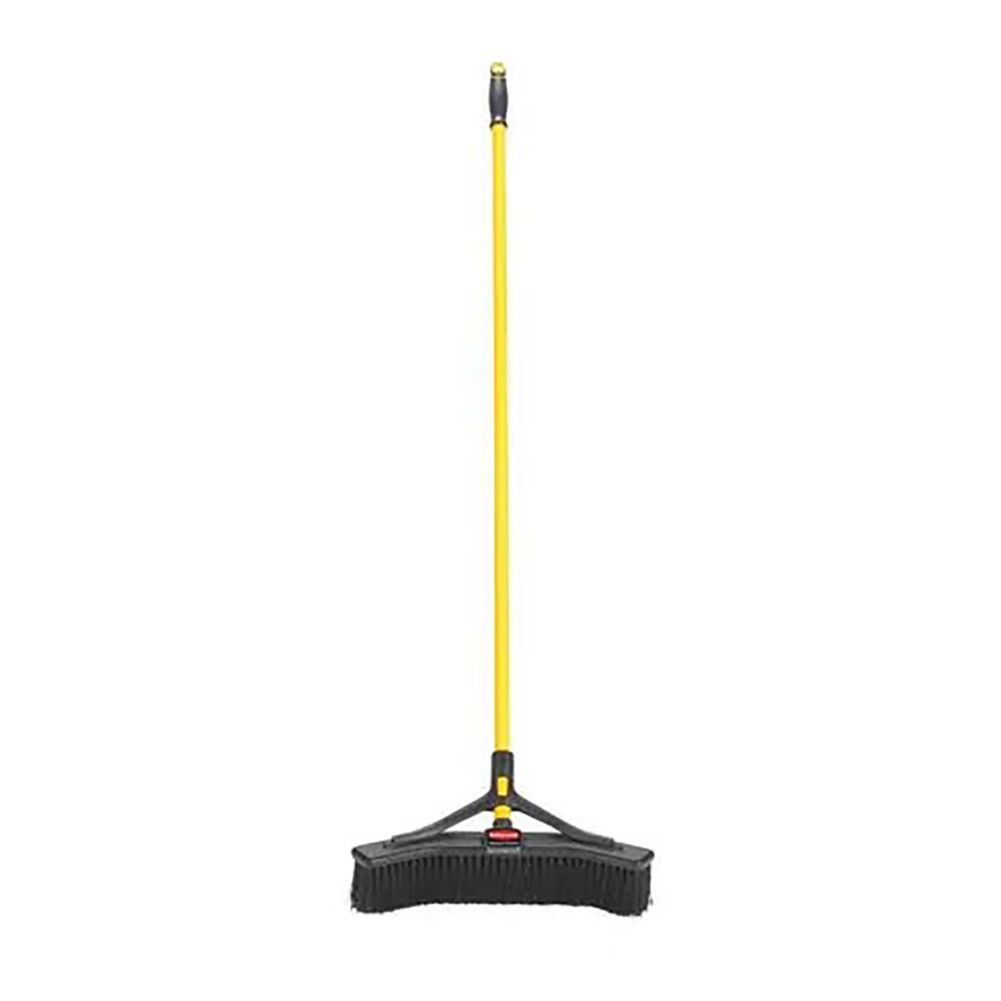 Rubbermaid 2018727 Maximizer Black 18" Floor Broom w/ Yellow Handle