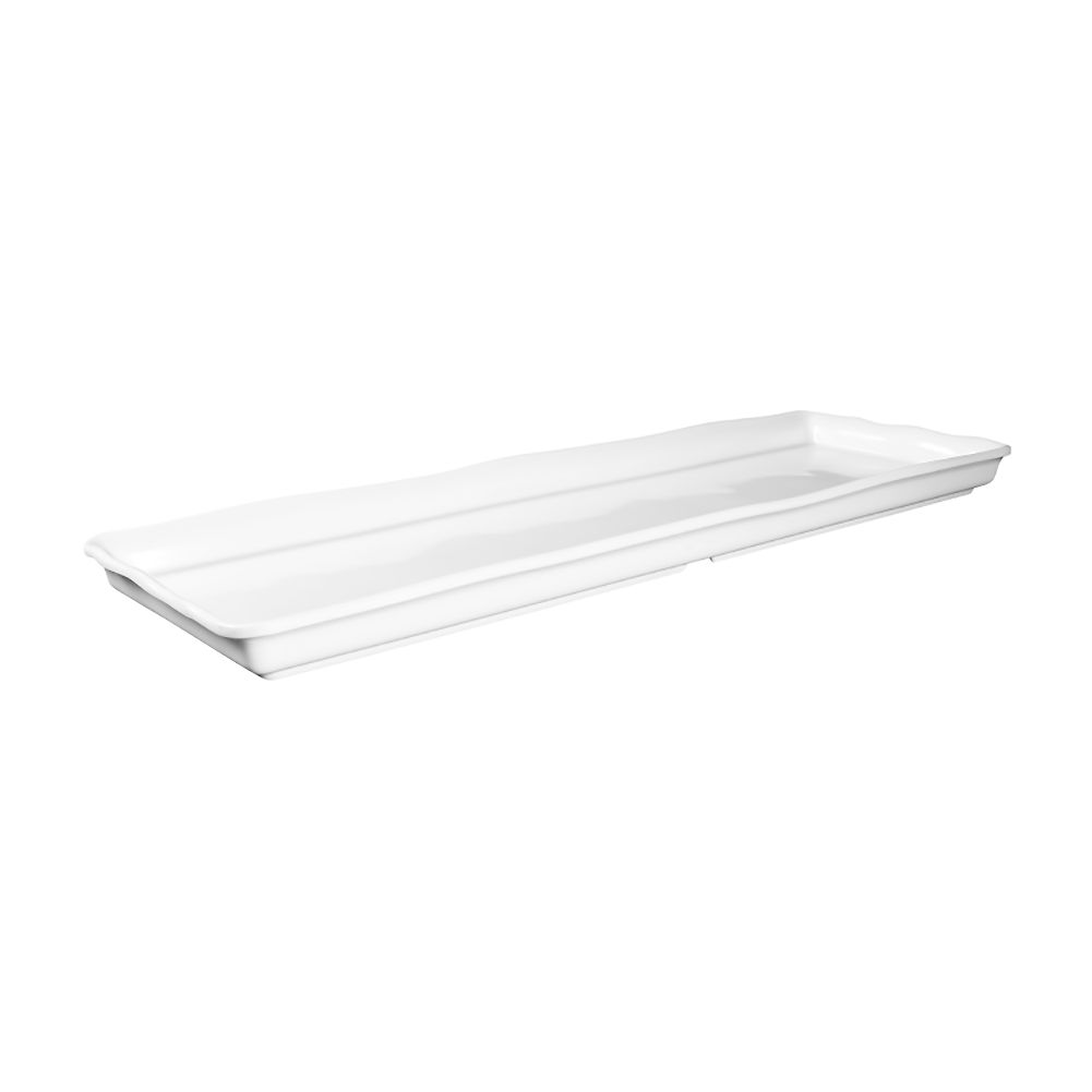 Elite Global Solutions M926-NW White 26" x 9" x 1.5" Rectangle Tray