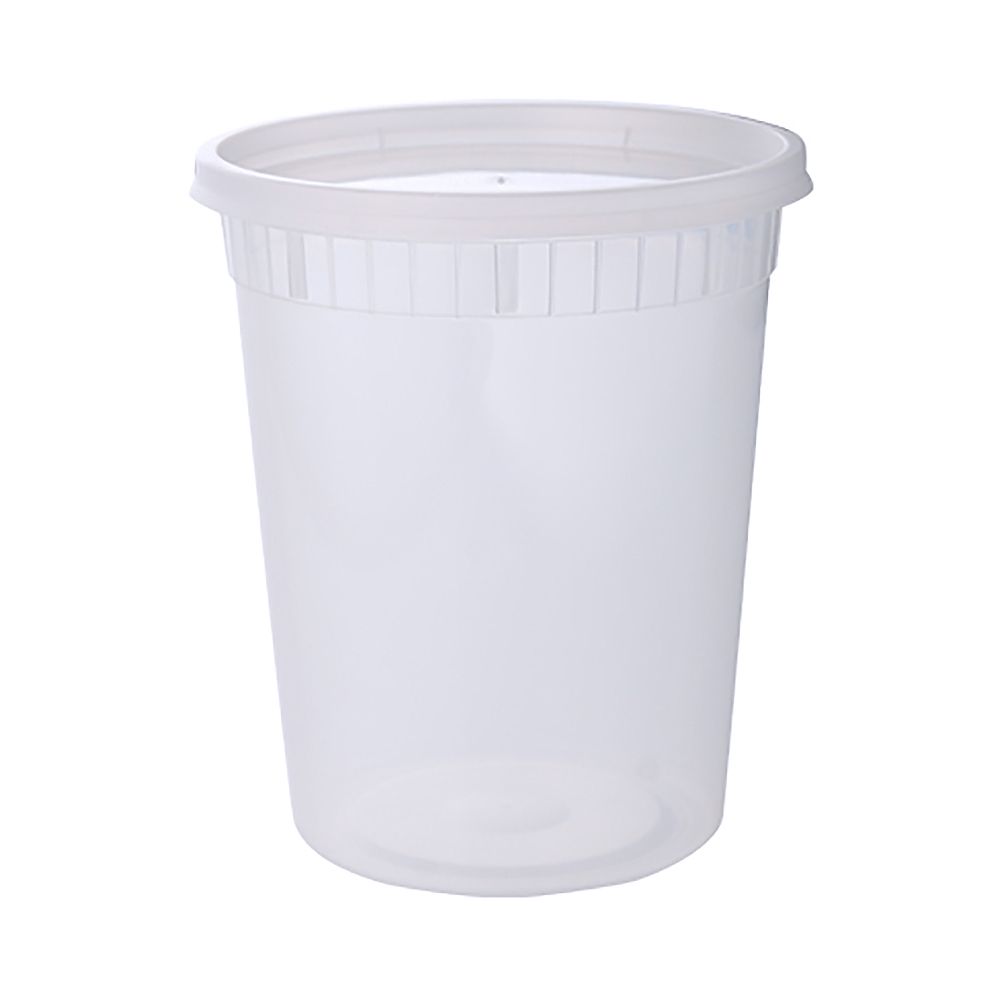 Fineline Setting 17CPDLC32 32 Ounce Deli Container with Lid - 240 / CS