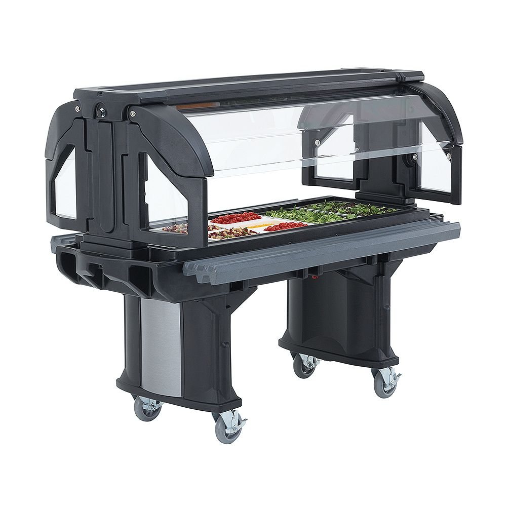 Cambro VBR6110 Black 82" x 42.5" x 62.75" 6 Ft. Versa Food Bar