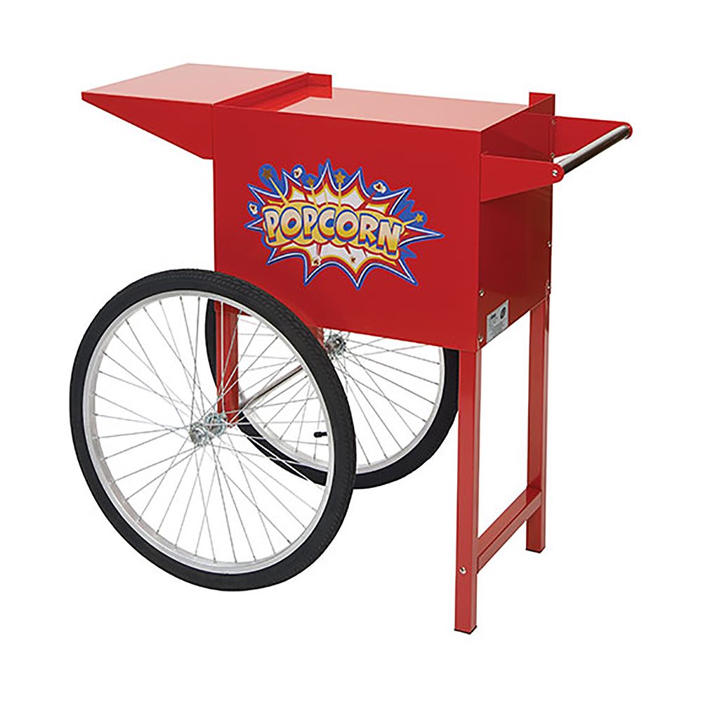 Winco POP-8RC Red Mobile Cart for Popcorn Machine