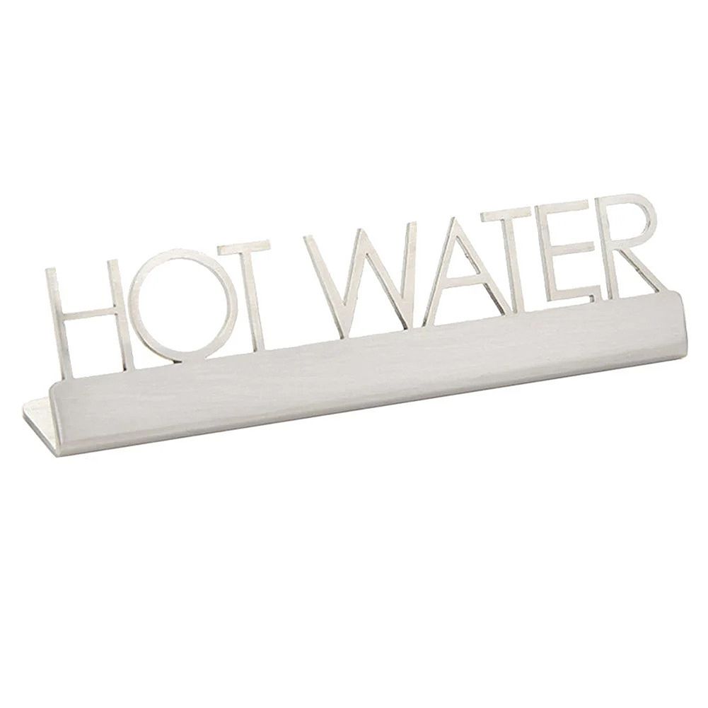 American Metalcraft SSHW5 S/S 5" Hot Water Cutout Sign