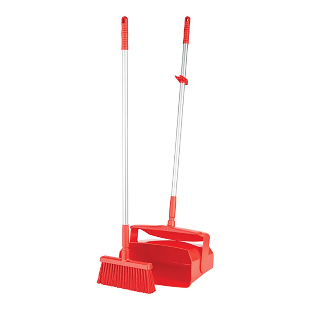 Remco 62504 Red Lobby Dustpan with Lobby Broom
