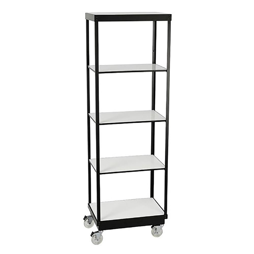 Cal-Mil 22343-5-15 24 x 16 x 72 In Merchandise Cart with White Shelves