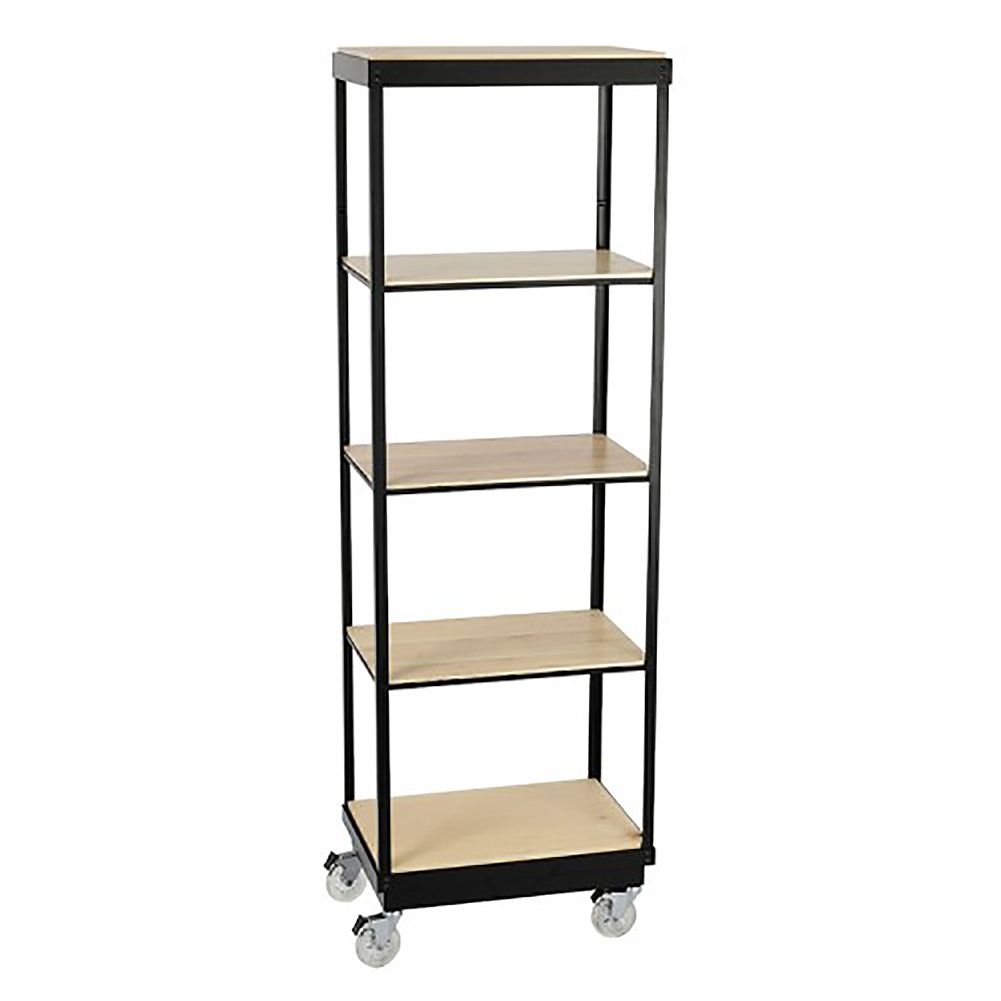 Cal-Mil 22343-5-71 24 x 16 x 72 In Merchandise Cart with Maple Shelves