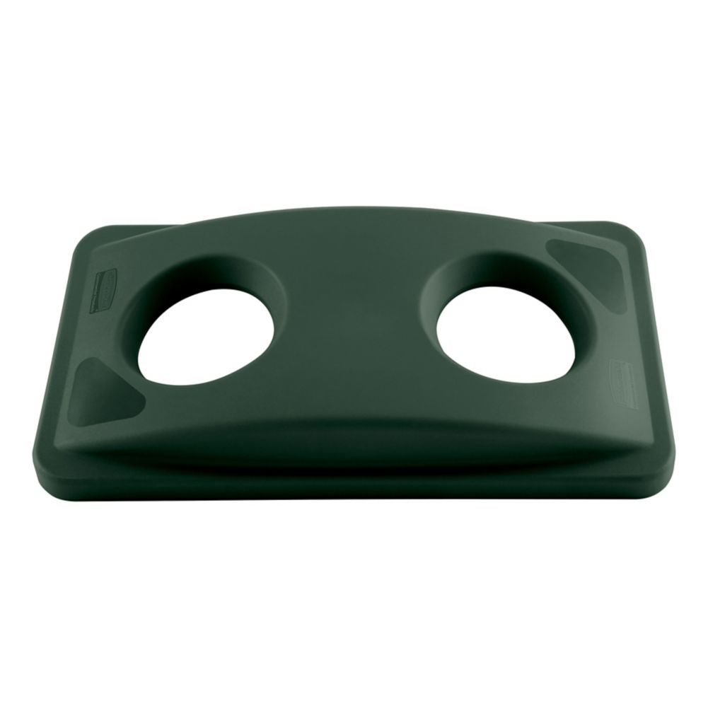 Rubbermaid FG269288GRN Slim Jim Green Bottle / Can Recycling Top
