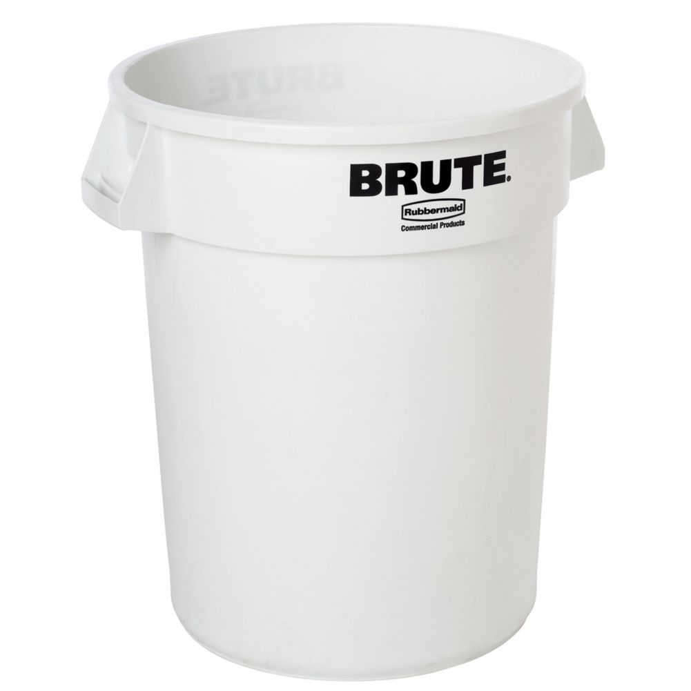 Rubbermaid FG263200WHT BRUTE White 32 Gallon Container without Lid