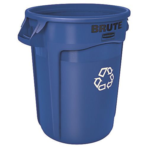 Rubbermaid FG263273BLUE BRUTE 32 Gallon Recycling Container w/o Lid