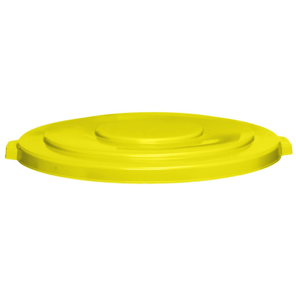 Continental 3201YW Yellow Lid For Round 32 Gal Huskee Receptacles