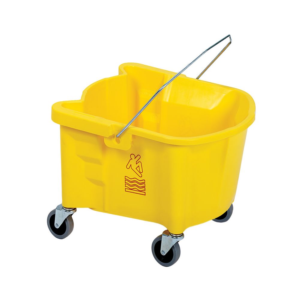 Continental 2263YW Splash Guard™ Yellow 26 qt Mop Bucket Wasserstrom