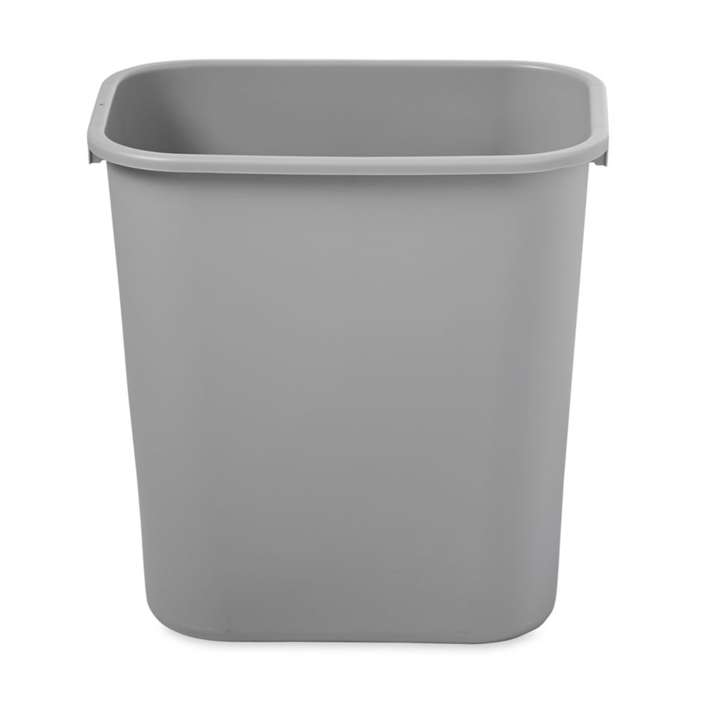 Rubbermaid FG295600GRAY Medium Gray 28 Quart Wastebasket