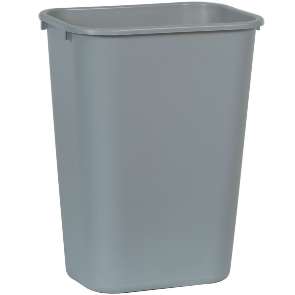 Rubbermaid FG295700GRAY Large Gray 41 Quart Wastebasket