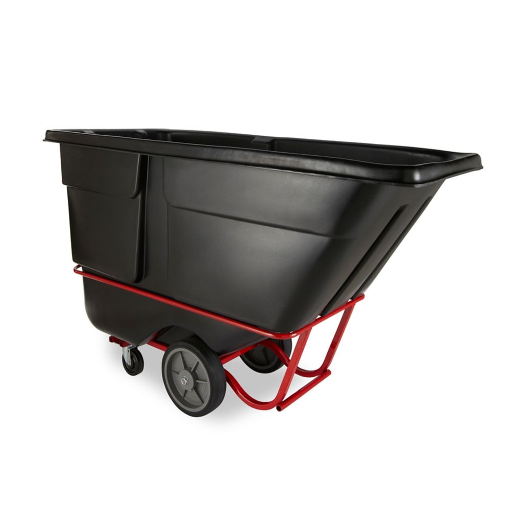 Rubbermaid FG131600BLA Black Heavy Duty 1 Cu. Yard Tilt Truck