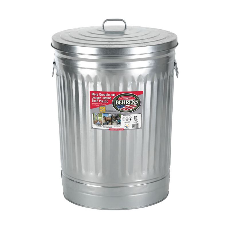 NEW Vintage Style Behrens 31 Gallon Steel Trash Can  