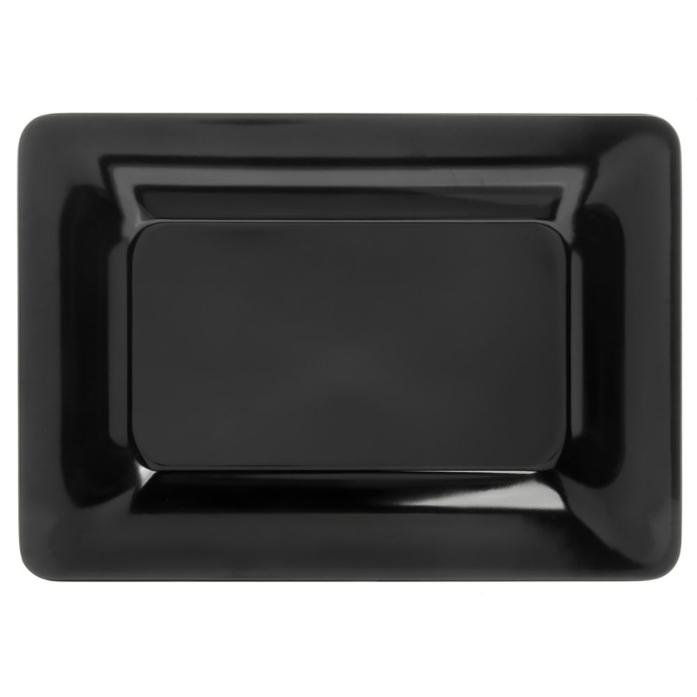 Carlisle 4441403 Designer Displayware Black Rectangular Platter