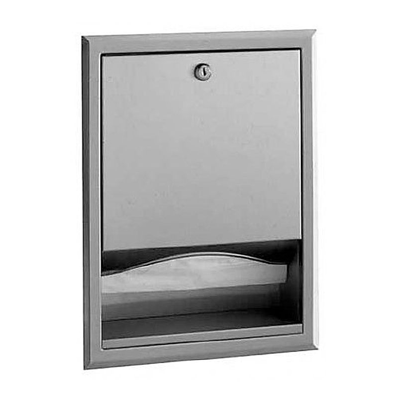 Bobrick B 359 Stainless Recessed C Fold Paper Towel Dispenser Wasserstrom