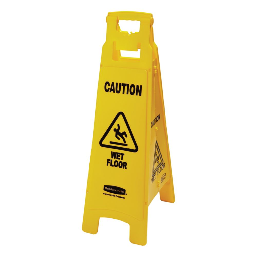 Rubbermaid FG611477 Yellow 4-Sided 38" Wet Floor Sign
