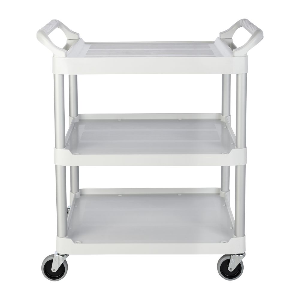 Rubbermaid FG342488O 3-Shelf Utility Cart with Swivel Casters