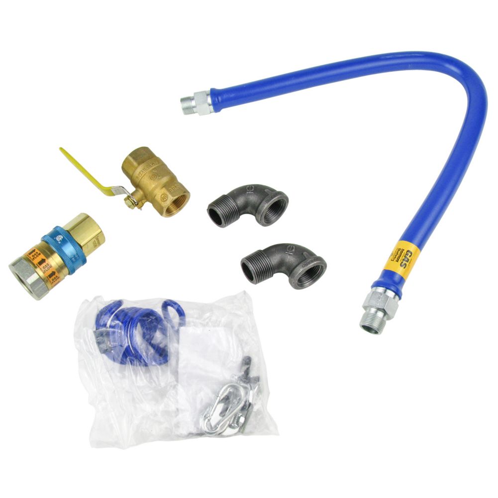 Dormont 16100KIT48 48" x 1" Gas Connector Kit With 2 Elbows Wasserstrom