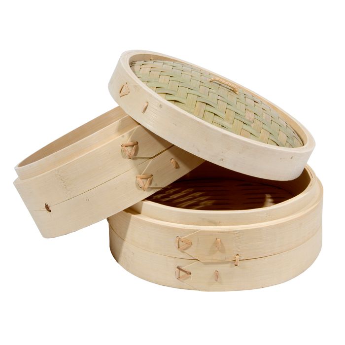 Town Food Service 34208 8" Bamboo Steamer Set