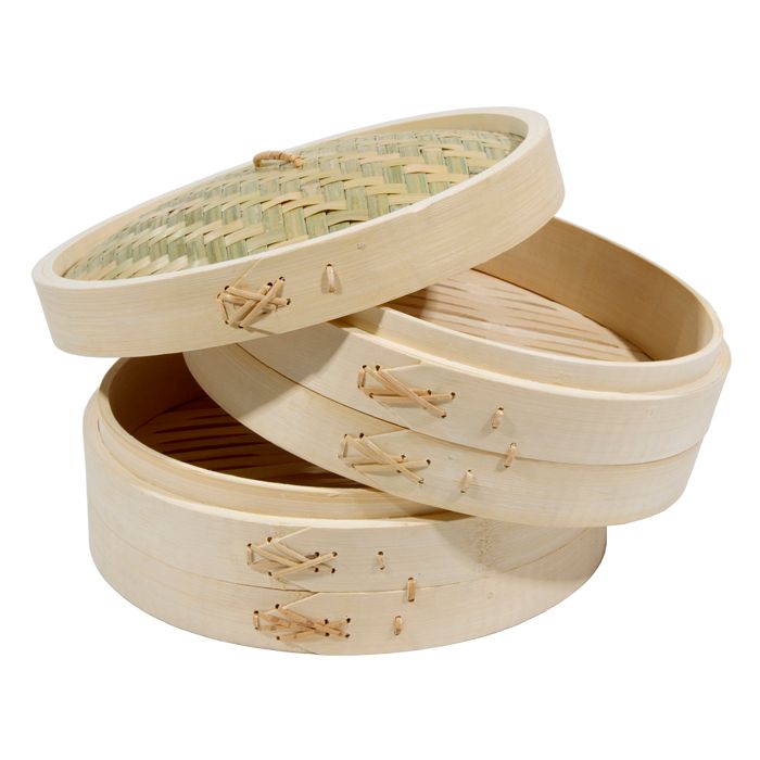 Town Food Service 34210 10" Bamboo Steamer Set