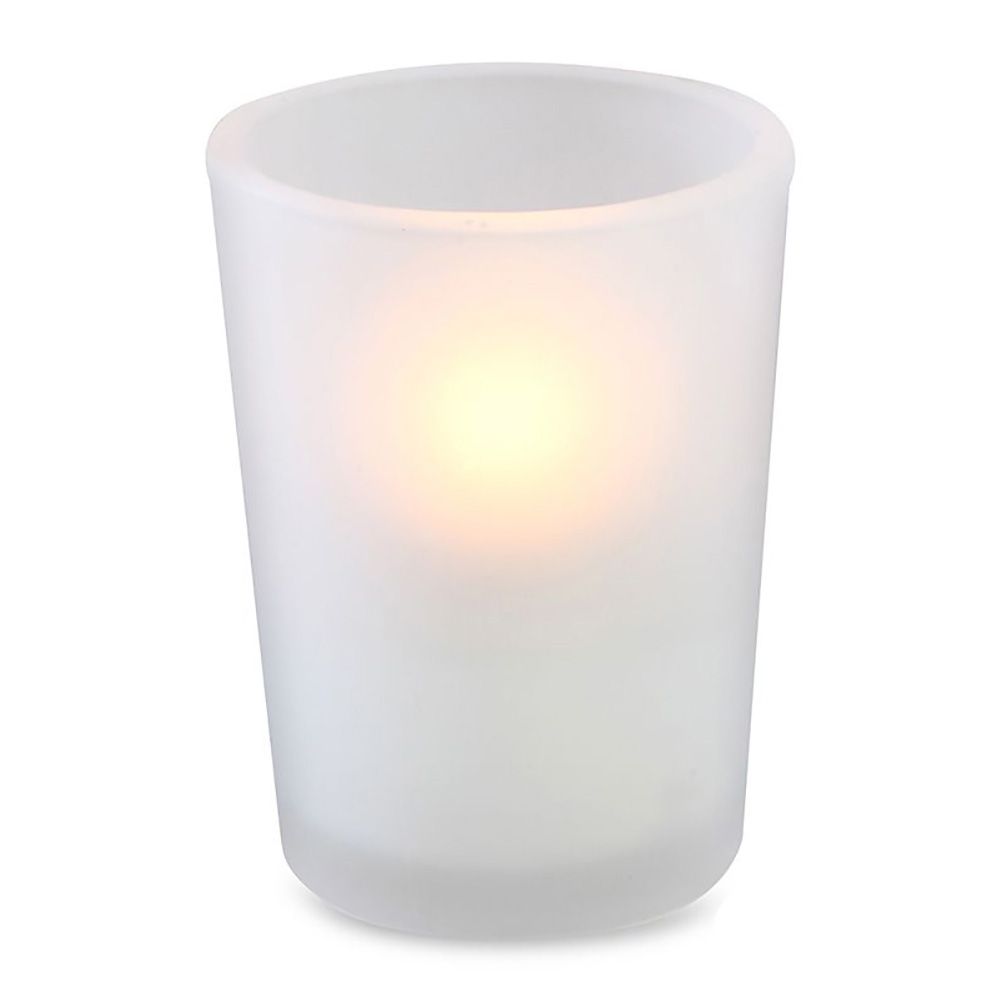 frosted glass candle holder