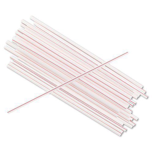Cell-O-Core BS8WR 8 White / Red 8" Collins Straws - 500 / BX
