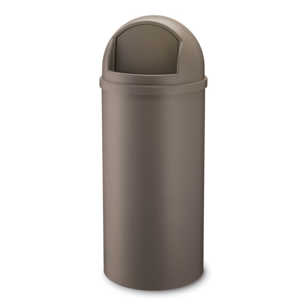 Rubbermaid FG816088 Marshal Classic Brown 15 Gallon Trash Container