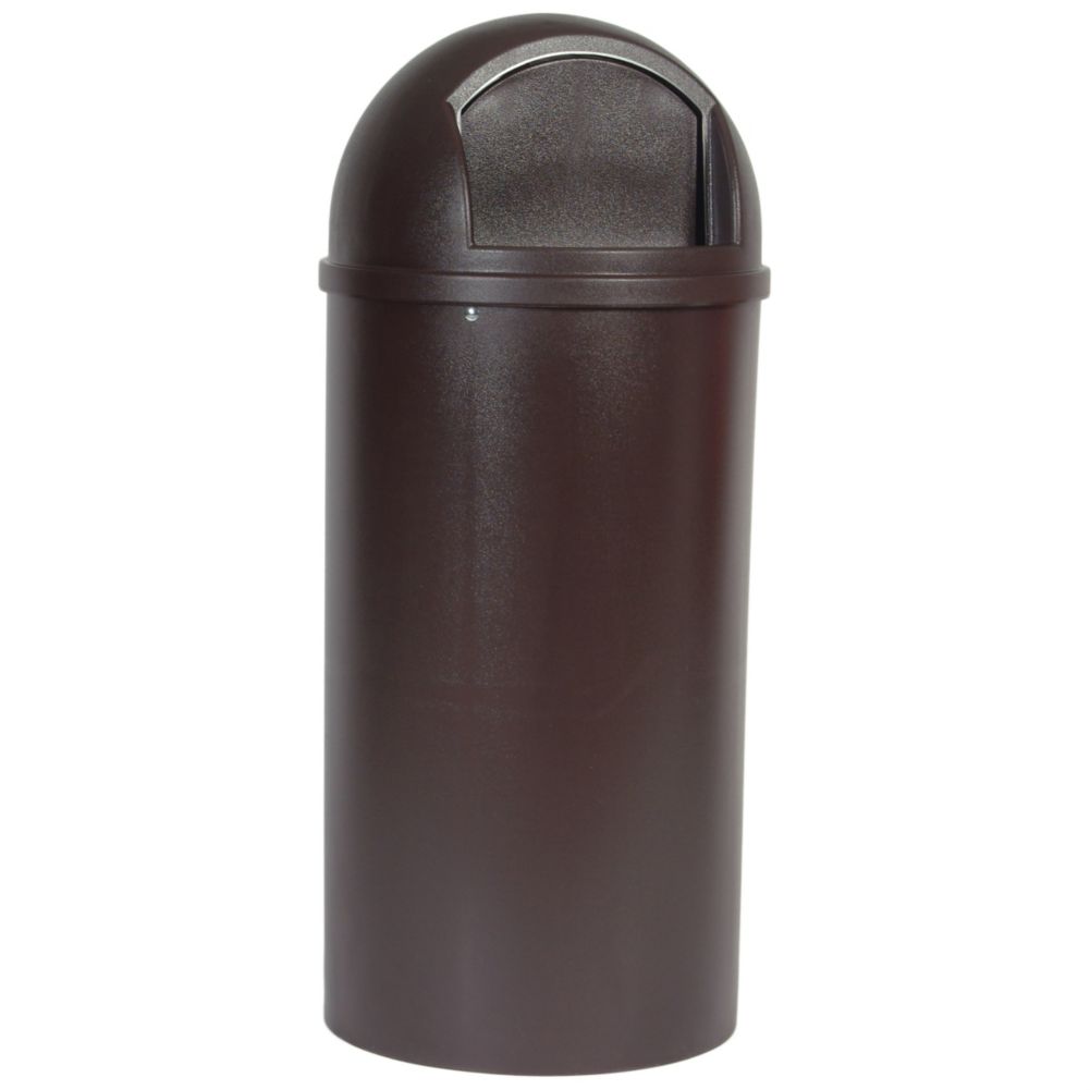 Rubbermaid FG817088 Marshal Classic Brown 25 Gallon Trash Container