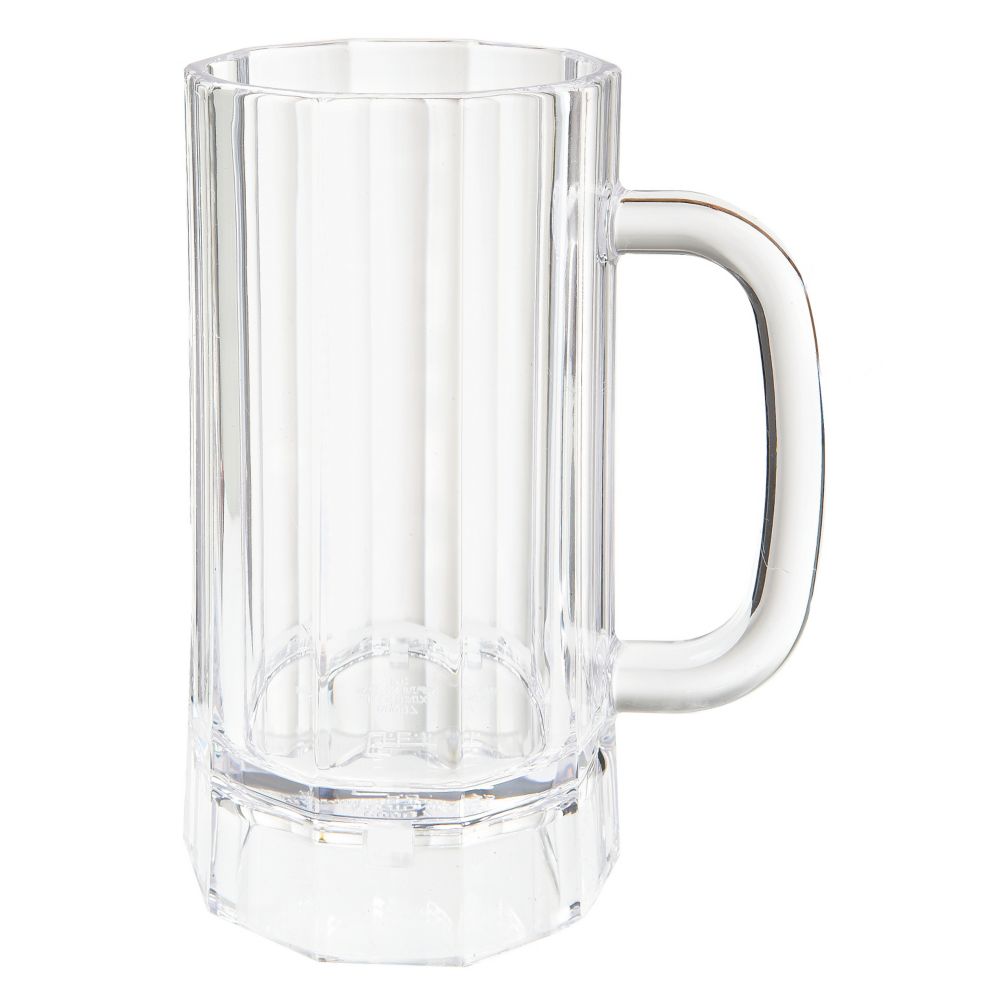 G.E.T. 00087-PC-CL Clear 20 Oz. Beer Mug with Handle - 12 / CS