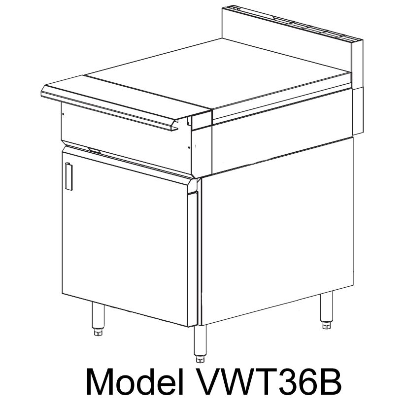 Vulcan VWT36C V Series HD S/S Worktop 36" Gas Range Wasserstrom