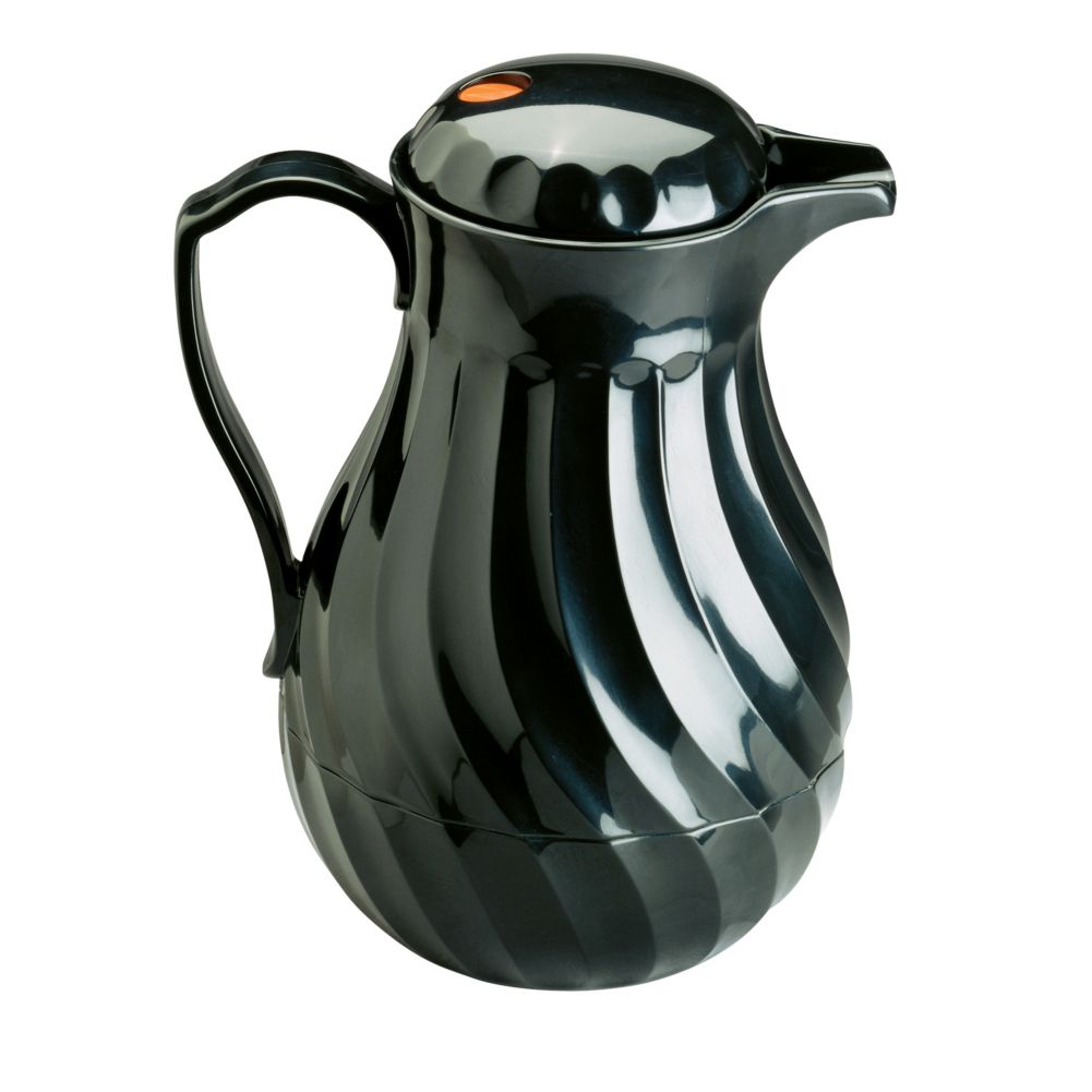 Vollrath 52172 SwirlServe Black 20 Ounce Hot-N-Cold Beverage Server