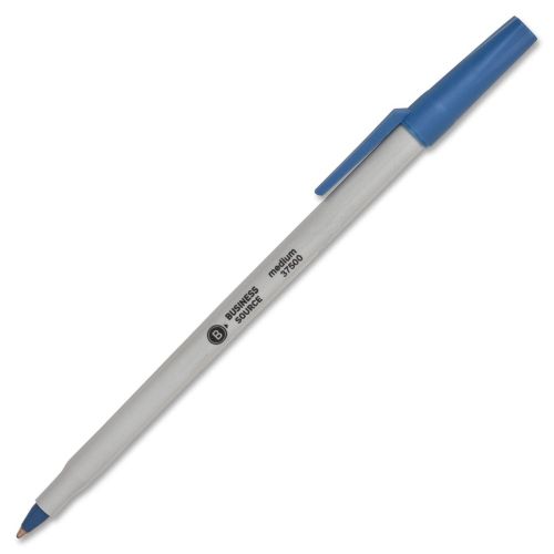 Business Source BSN37500 Blue Ballpoint Stick Pen - Dozen