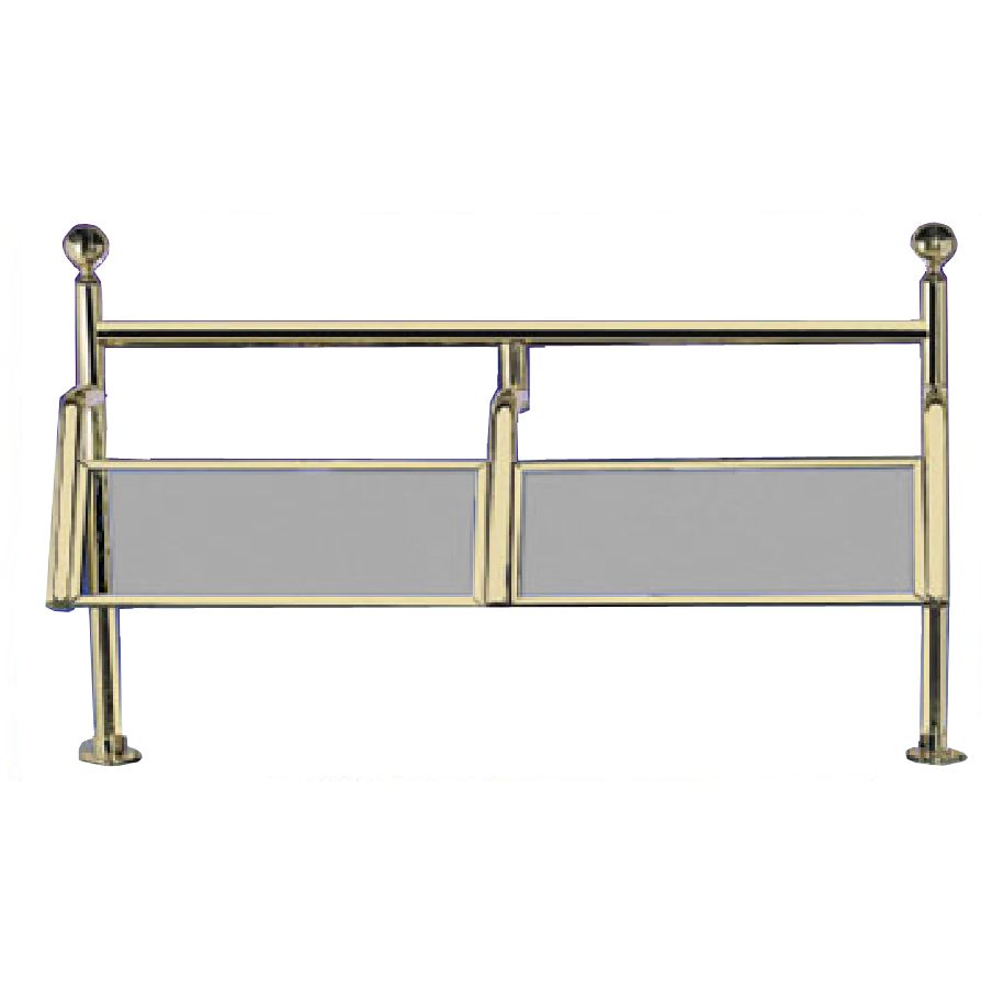 Bon Chef Brass Single Sided Sneeze Guard For 6' Buffets 