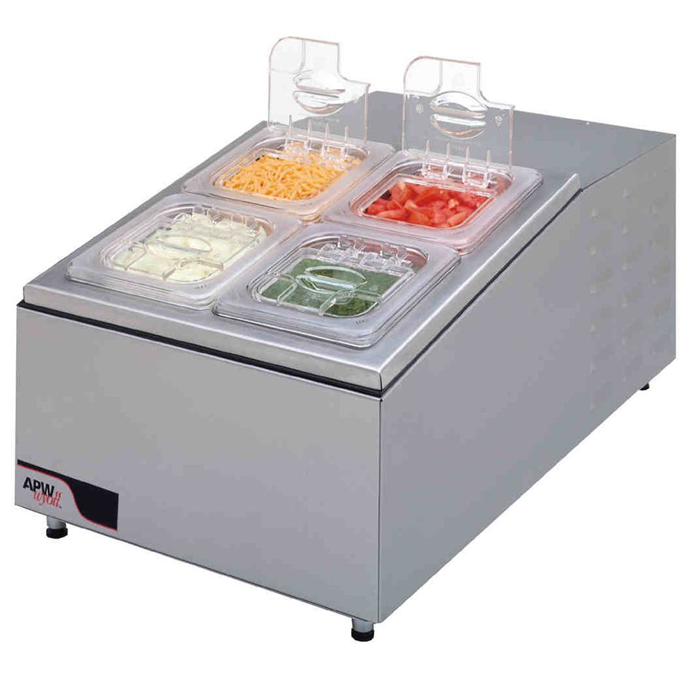 APW Wyott RTR4 S/S Countertop Refrigerated Condiment Dispenser