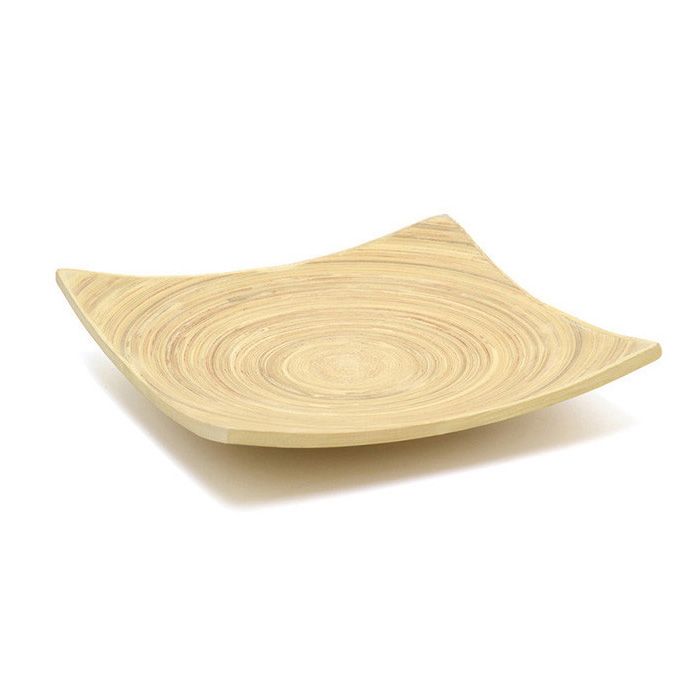 FOH® BPT007NAB21-S Bamboo 8&quota; Square Winged Plate - 4 / CS