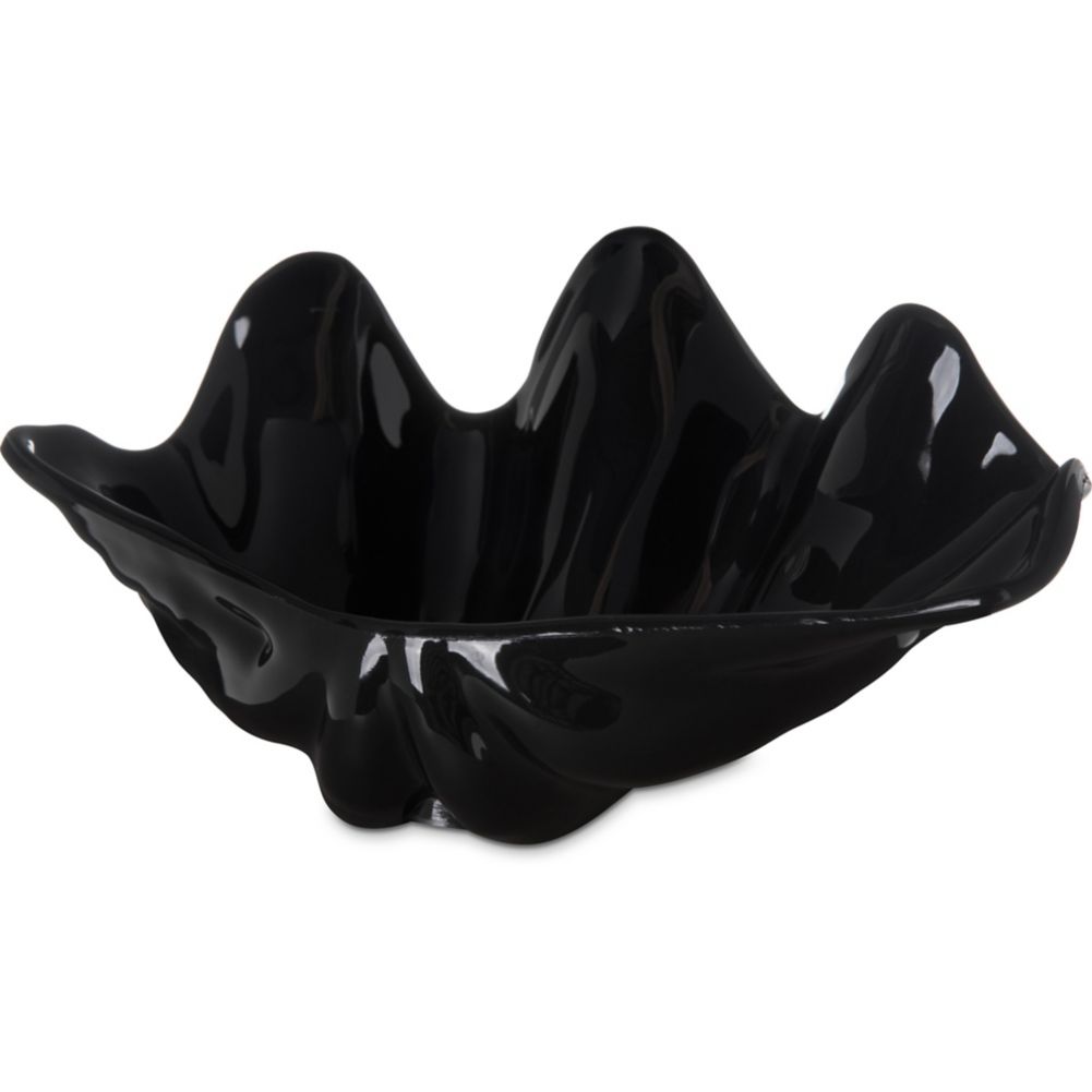Black 22.1 oz Carlisle 034003 BPA-Free Medium Plastic Clam Shell Bowl 