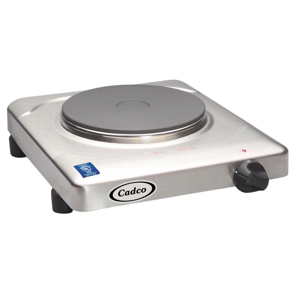 Cadco KR-S2 Stainless Portable 1500W Electric Cast Iron Range
