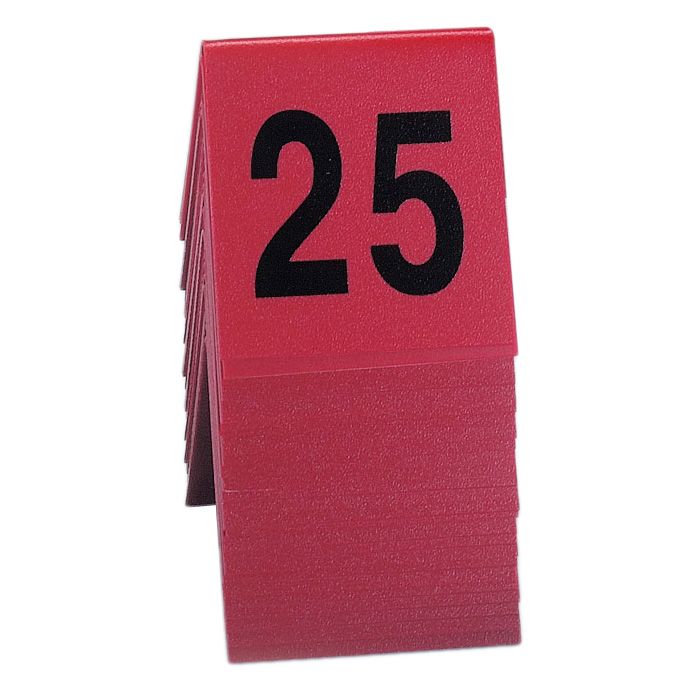 Cal-Mil 226 Red with Black No. 1 - 25 Table Tents