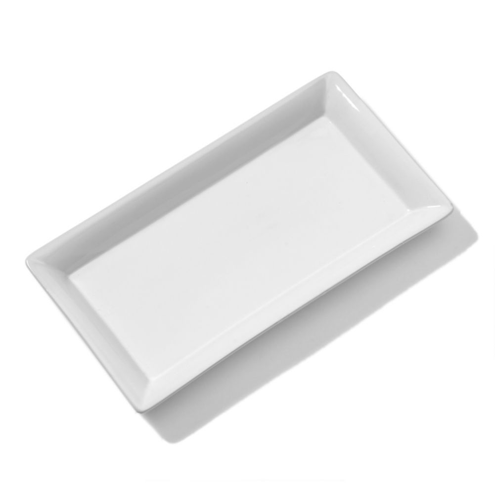 American Metalcraft CER19 Prestige White Ceramic 14 In. Rect. Platter