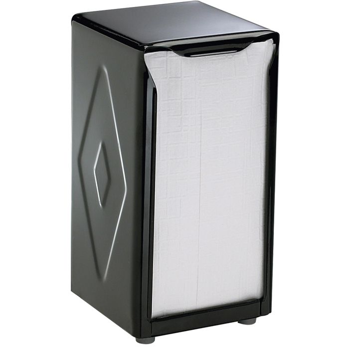 San Jamar® H900BK Black Tallfold Tabletop Napkin Dispenser