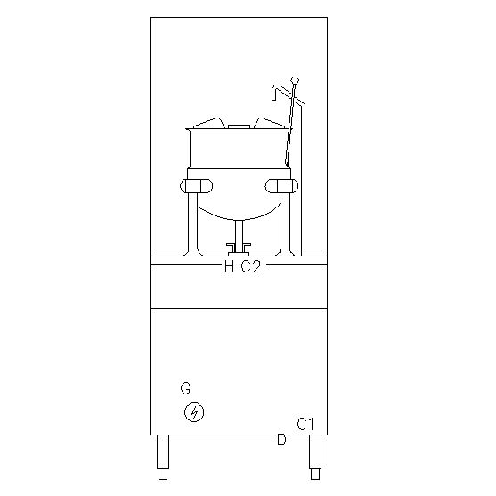 Cleveland Range 24GMK6200 Gas Cabinet Assembly with 6 Gallon Kettle