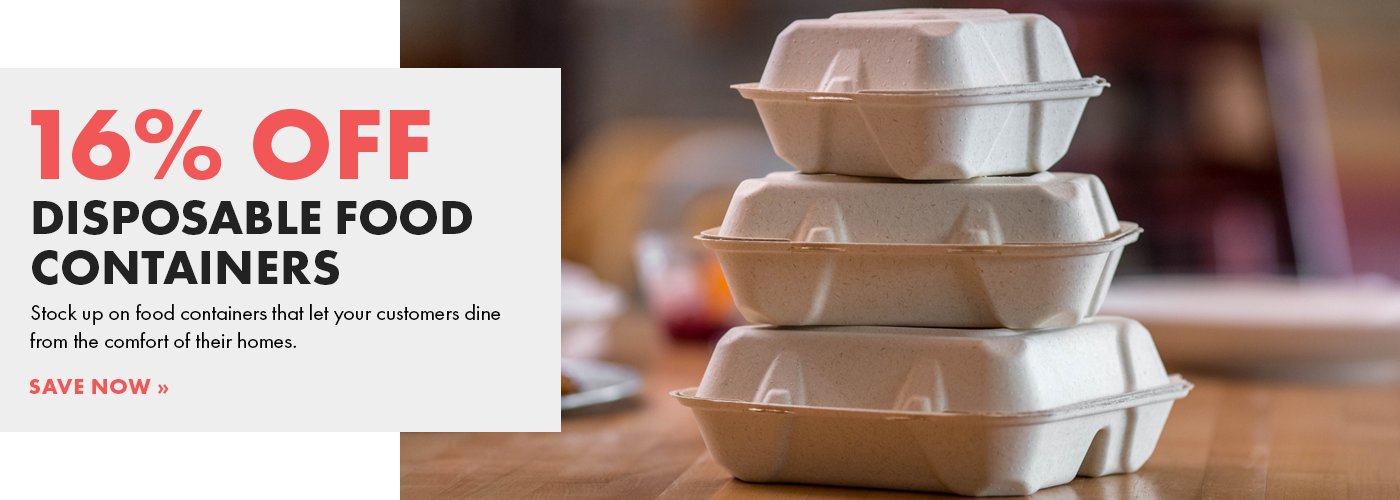 Save 16% On Disposable Food Containers