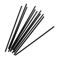 Black Straws, Wrapped Black Straws, Large Black Straws