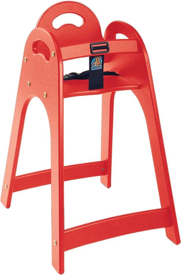 Koala Kare KB10503 Designer Red High Chair with Rounded Top / Sides