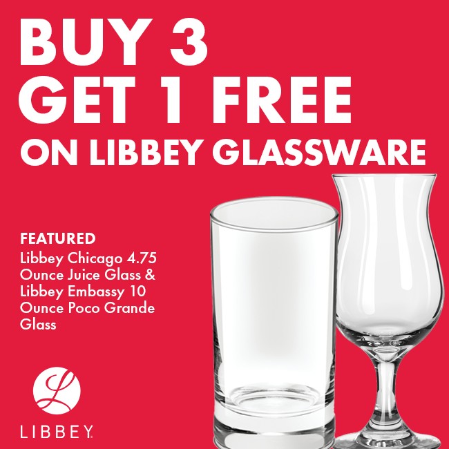 Buy 3 Get 1 Free On Libbey Glassware
