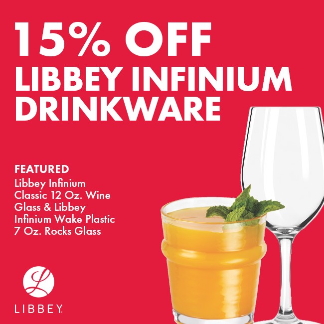 Save 15% on Libbey Infinium Drinkware