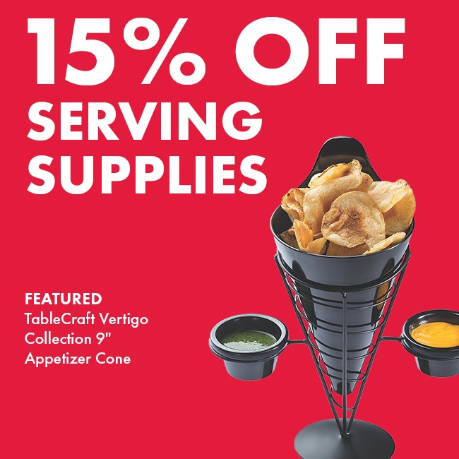 Save 15% On Serving Supplies